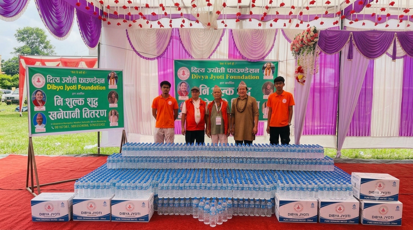 महाकाली प्राण प्रतिष्ठान, लेटाङ, मोरङमा खानेपानी वितरण कार्यक्रम (असार २८)